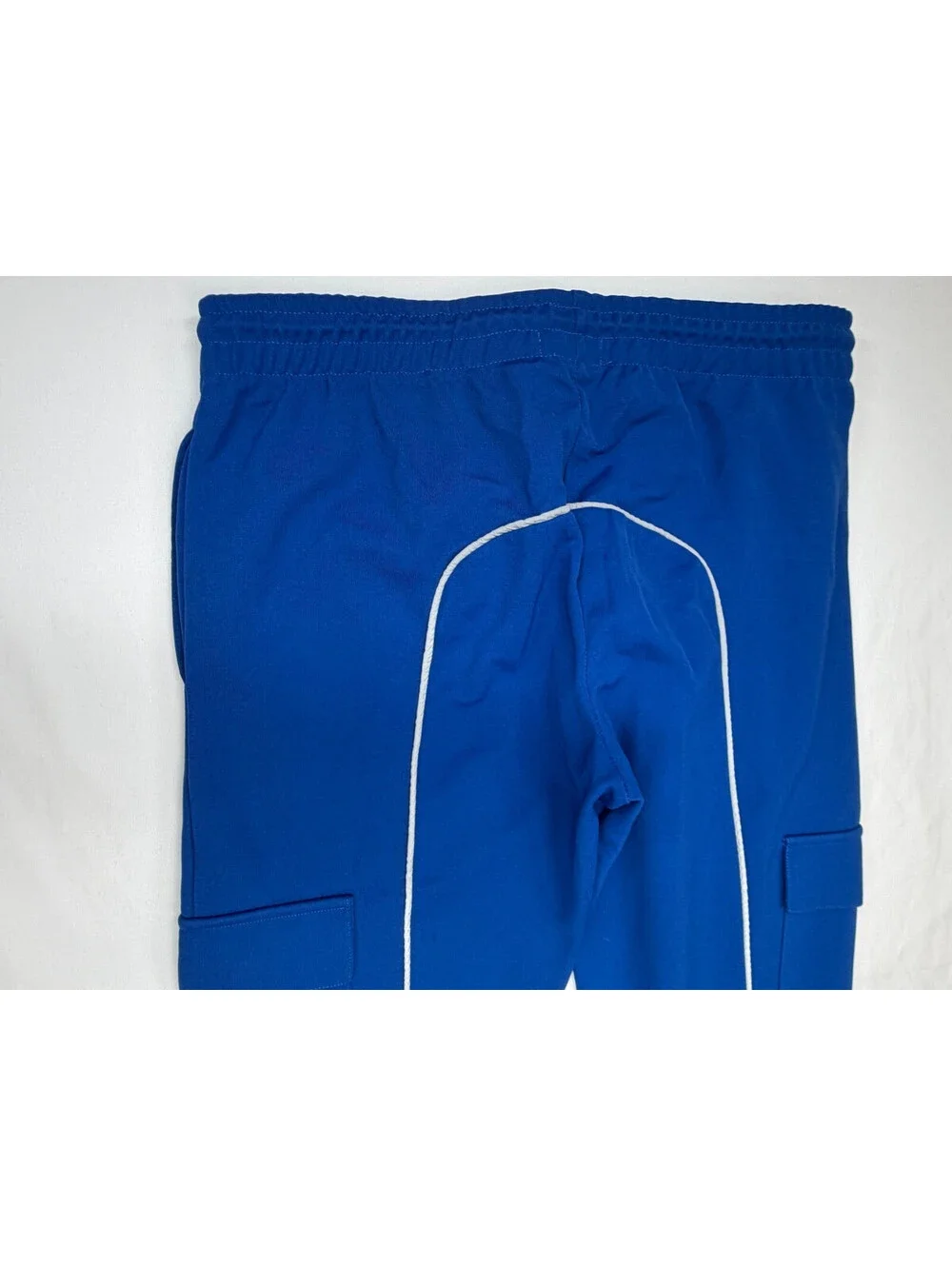EPTM Men's Pants Cargo Pocket Drawstring Flat Front Mid Rise Size 34 Blue